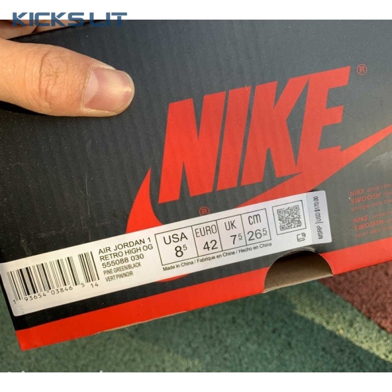 Air Jordan 1 Retro High OG 'Pine Green 2. 0' Men's Air Jordan 1 Retro High OG 'Pine Green 2. 0' Men's