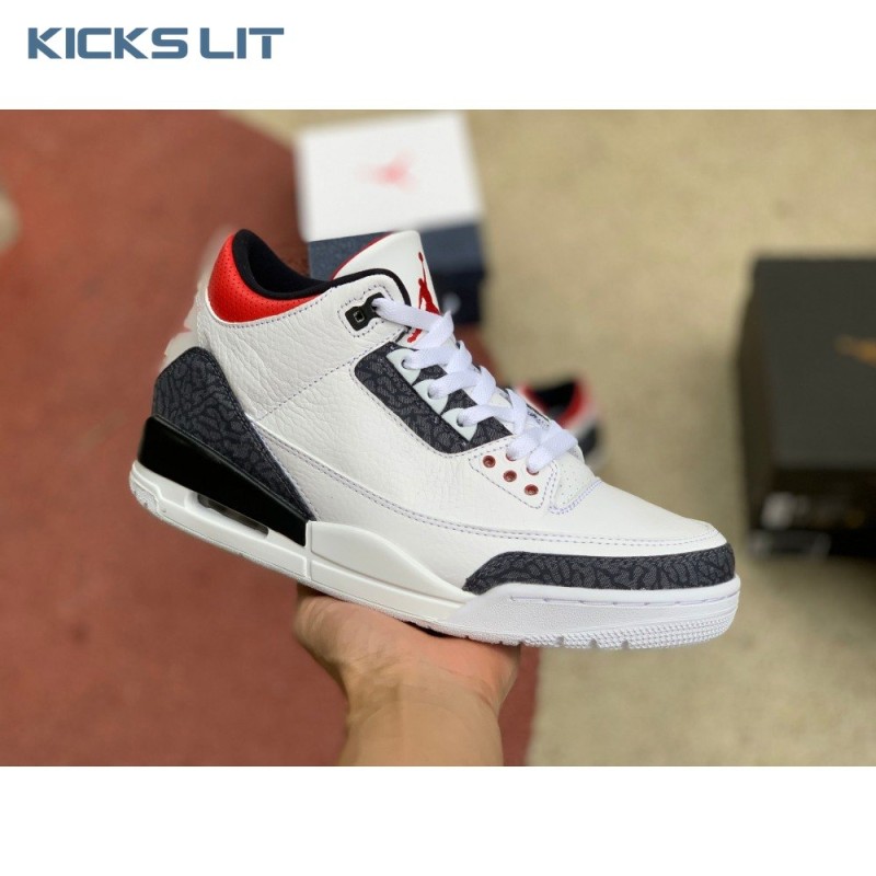 Air Jordan 3 Retro Denim SE 'Fire Red' Men's Air Jordan 3 Retro Denim SE 'Fire Red' Men's