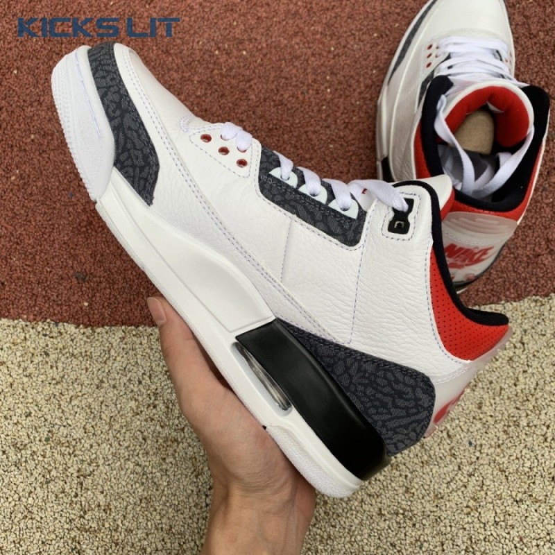 Air Jordan 3 Retro Denim SE 'Fire Red' Men's Air Jordan 3 Retro Denim SE 'Fire Red' Men's
