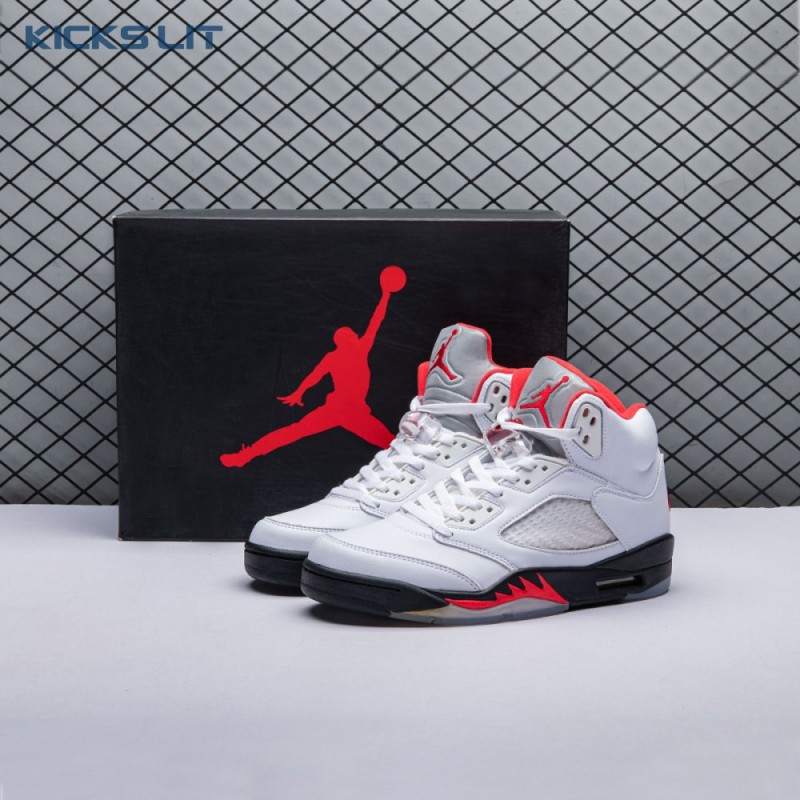 Jordan 5 Retro Fire Red Silver Tongue (2020) DA1911-102 Men's