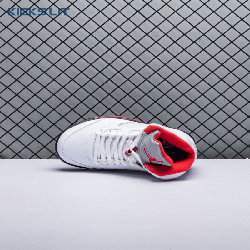 Jordan 5 Retro Fire Red Silver Tongue (2020) DA1911-102 Men's Jordan 5 Retro Fire Red Silver Tongue (2020) DA1911-102 Men's