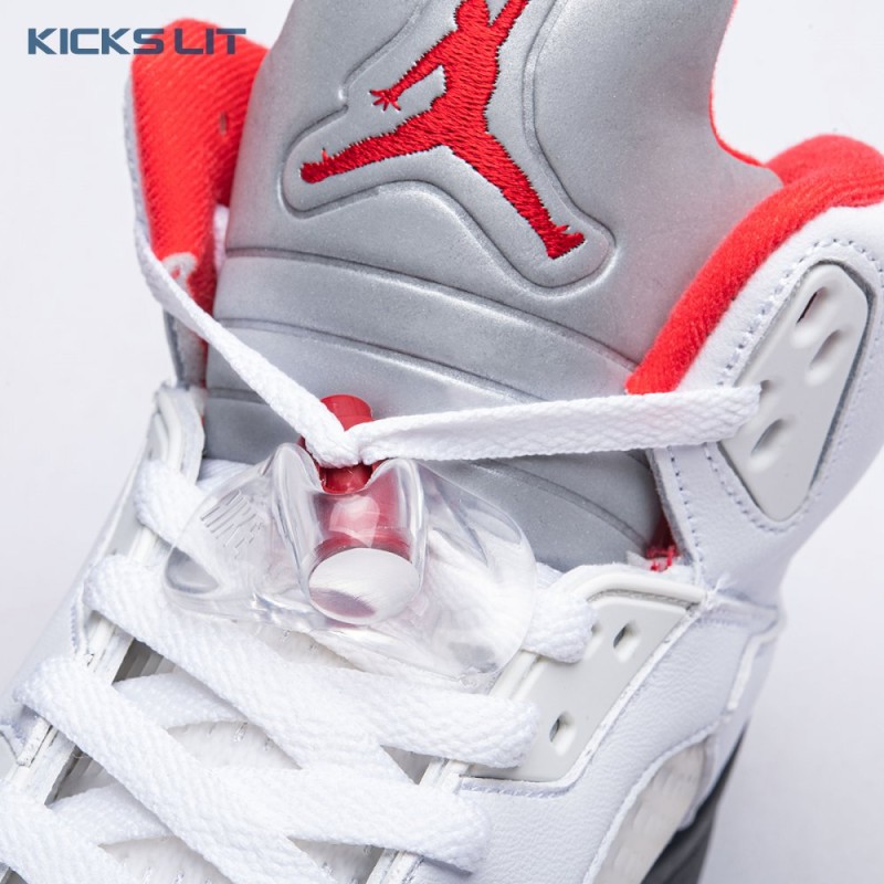 Jordan 5 Retro Fire Red Silver Tongue (2020) DA1911-102 Men's Jordan 5 Retro Fire Red Silver Tongue (2020) DA1911-102 Men's