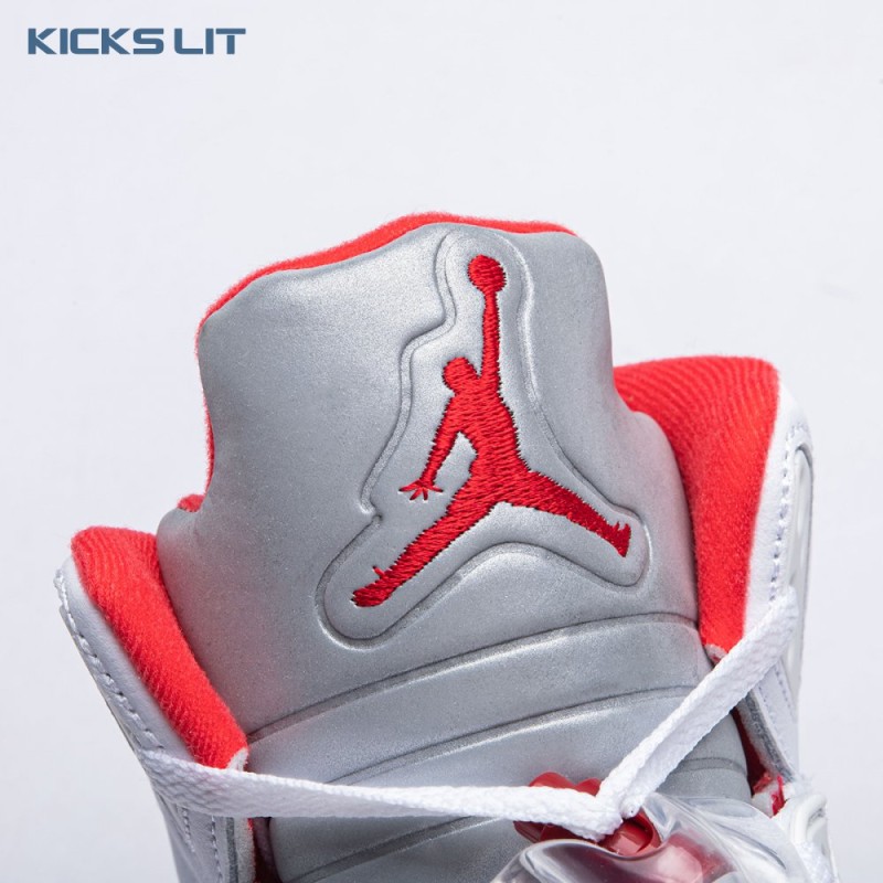 Jordan 5 Retro Fire Red Silver Tongue (2020) DA1911-102 Men's Jordan 5 Retro Fire Red Silver Tongue (2020) DA1911-102 Men's