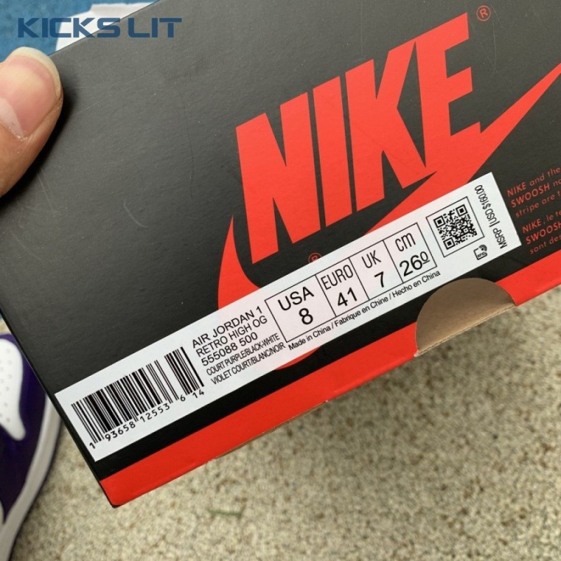 Jordan 1 Retro High Court Purple White Men's Jordan 1 Retro High Court Purple White Men's