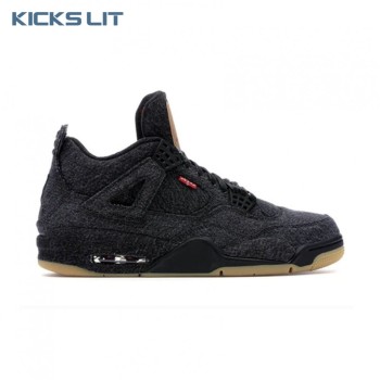 Jordan 4 Retro Levi's Black Men's