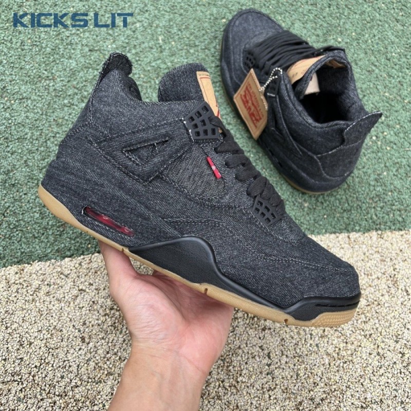 Jordan 4 Retro Levi's Black Men's Jordan 4 Retro Levi's Black Men's