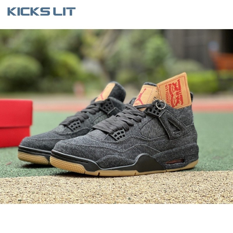 Jordan 4 Retro Levi's Black Men's Jordan 4 Retro Levi's Black Men's