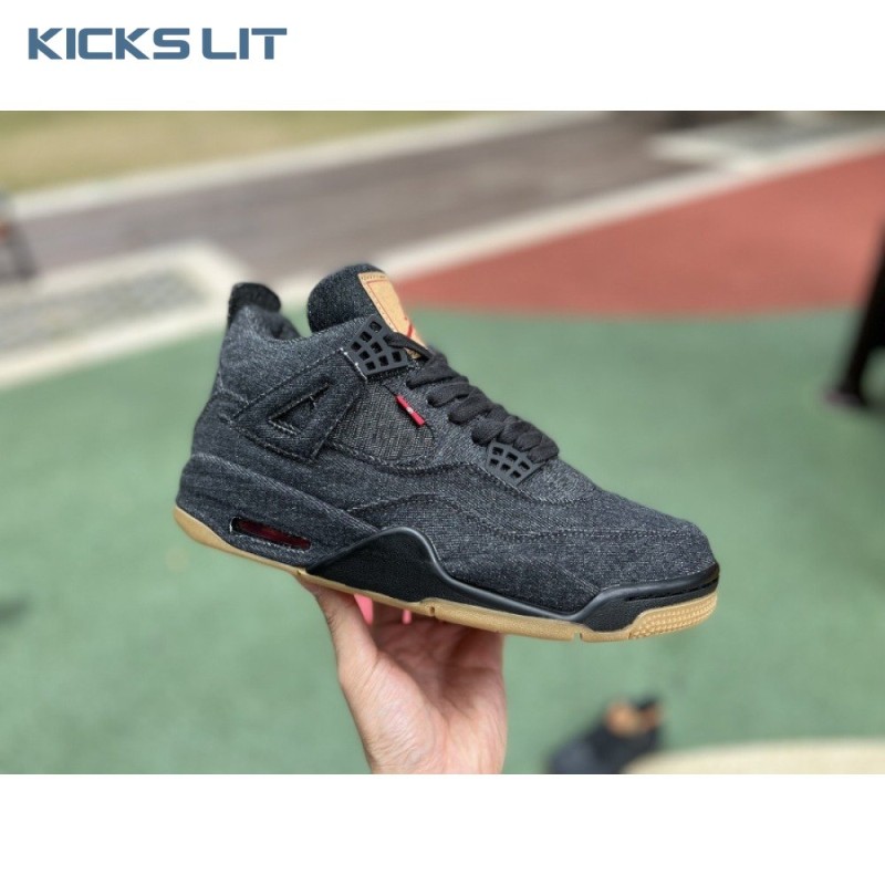 Jordan 4 Retro Levi's Black Men's Jordan 4 Retro Levi's Black Men's
