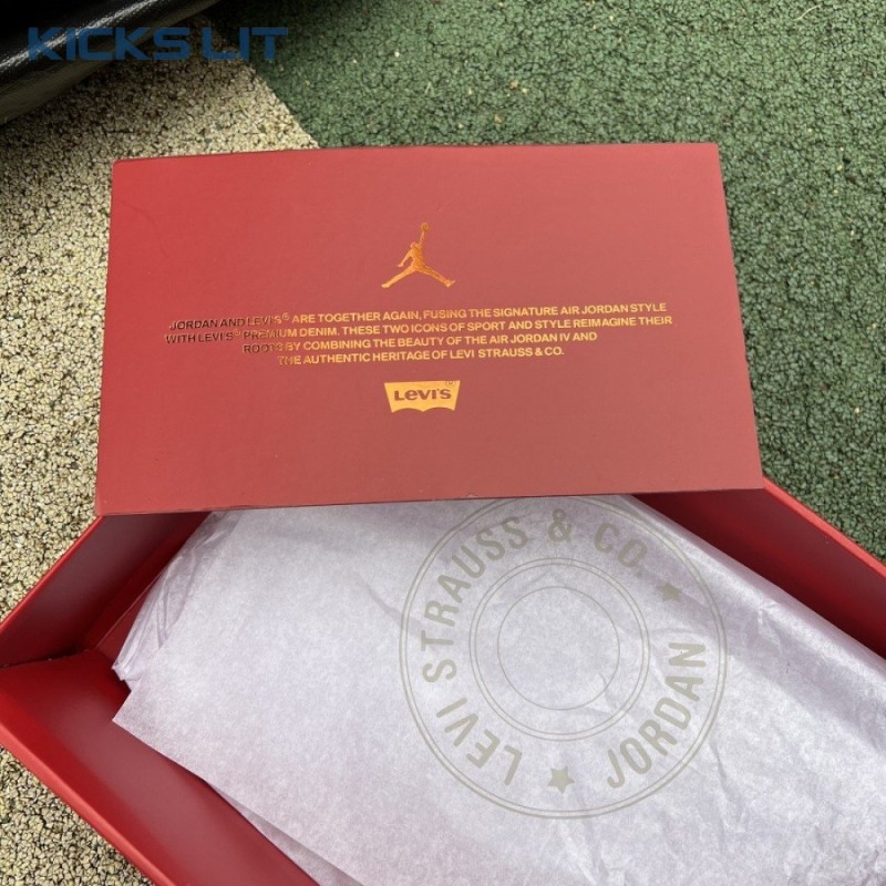 Jordan 4 Retro Levi's Black Men's Jordan 4 Retro Levi's Black Men's