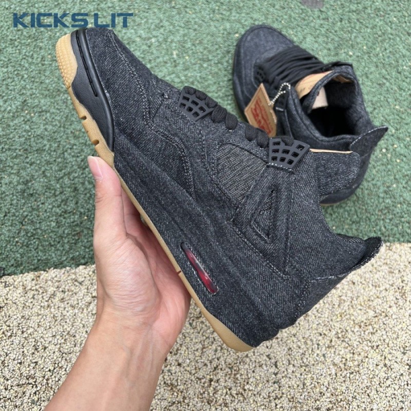 Jordan 4 Retro Levi's Black Men's Jordan 4 Retro Levi's Black Men's