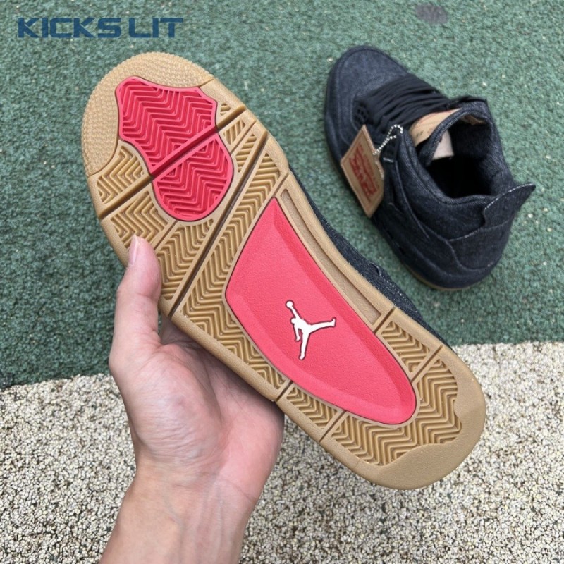 Jordan 4 Retro Levi's Black Men's Jordan 4 Retro Levi's Black Men's