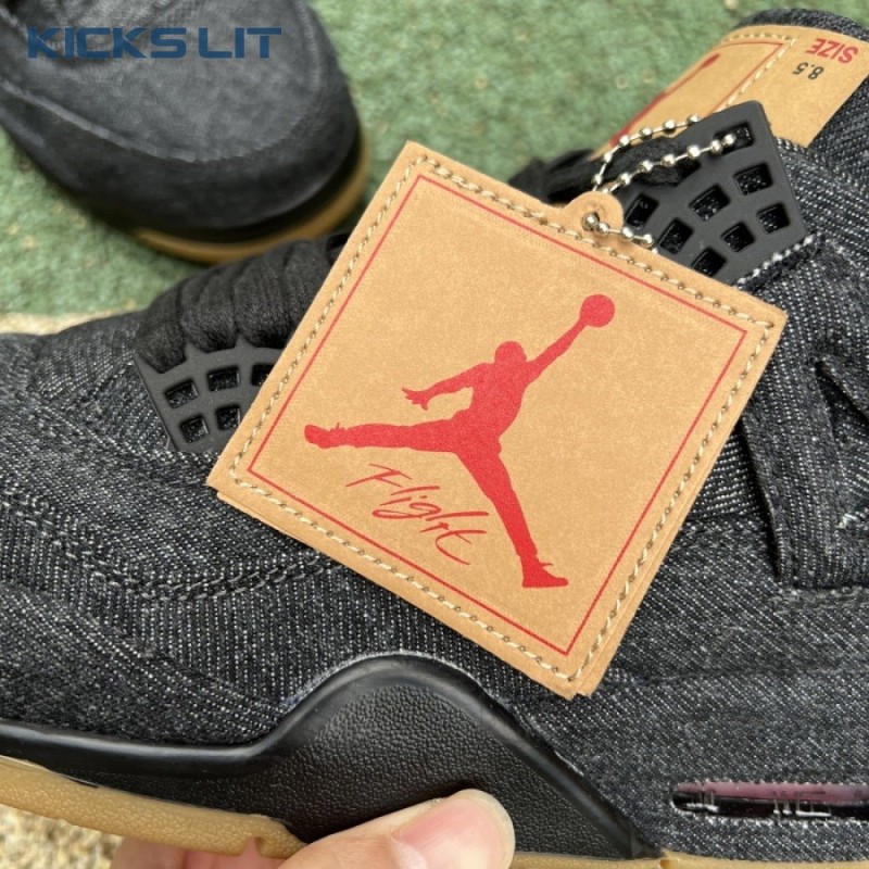 Jordan 4 Retro Levi's Black Men's Jordan 4 Retro Levi's Black Men's