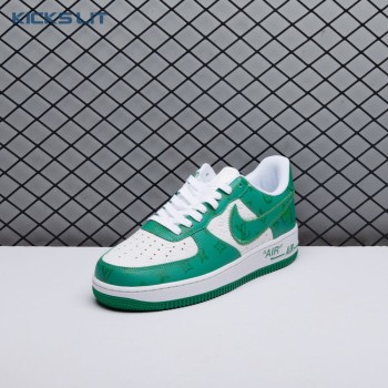 Nike Air Force 1 Low By Virgil Abloh White Green Men's Nike Air Force 1 Low By Virgil Abloh White Green Men's