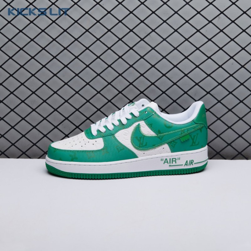 Nike Air Force 1 Low By Virgil Abloh White Green Men's Nike Air Force 1 Low By Virgil Abloh White Green Men's