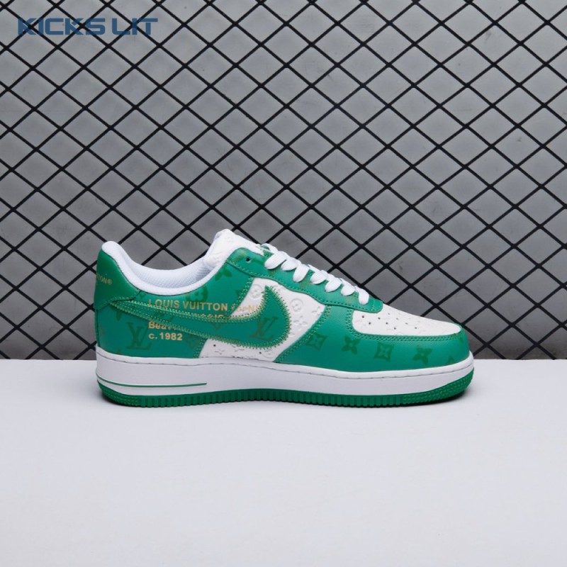Nike Air Force 1 Low By Virgil Abloh White Green Men's Nike Air Force 1 Low By Virgil Abloh White Green Men's