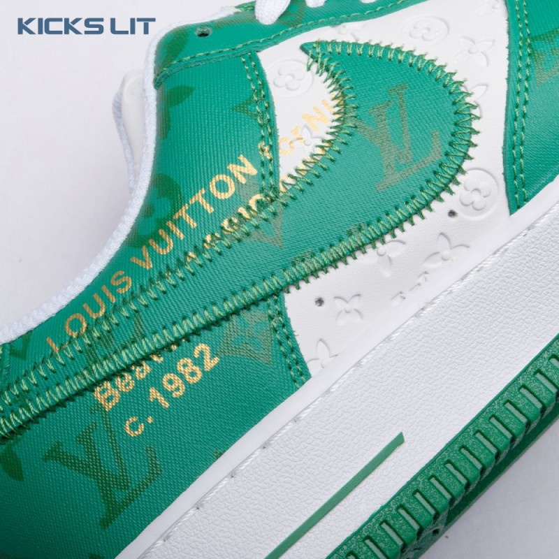 Nike Air Force 1 Low By Virgil Abloh White Green Men's Nike Air Force 1 Low By Virgil Abloh White Green Men's