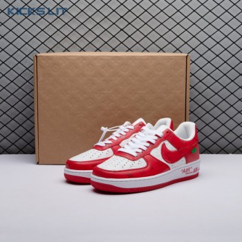 Nike Air Force 1 Low By Virgil Abloh White Red Men's Nike Air Force 1 Low By Virgil Abloh White Red Men's