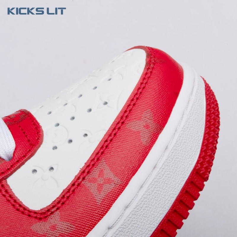 Nike Air Force 1 Low By Virgil Abloh White Red Men's Nike Air Force 1 Low By Virgil Abloh White Red Men's