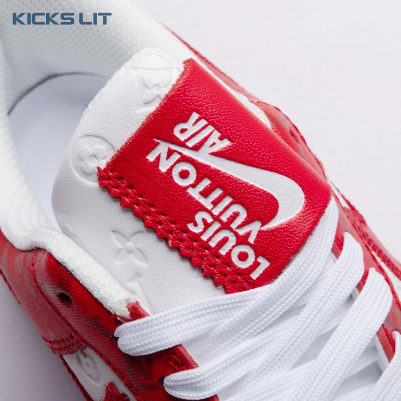 Nike Air Force 1 Low By Virgil Abloh White Red Men's Nike Air Force 1 Low By Virgil Abloh White Red Men's