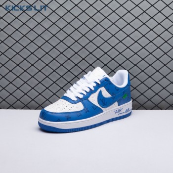 Nike Air Force 1 Low By Virgil Abloh White Royal Unisex Nike Air Force 1 Low By Virgil Abloh White Royal Unisex