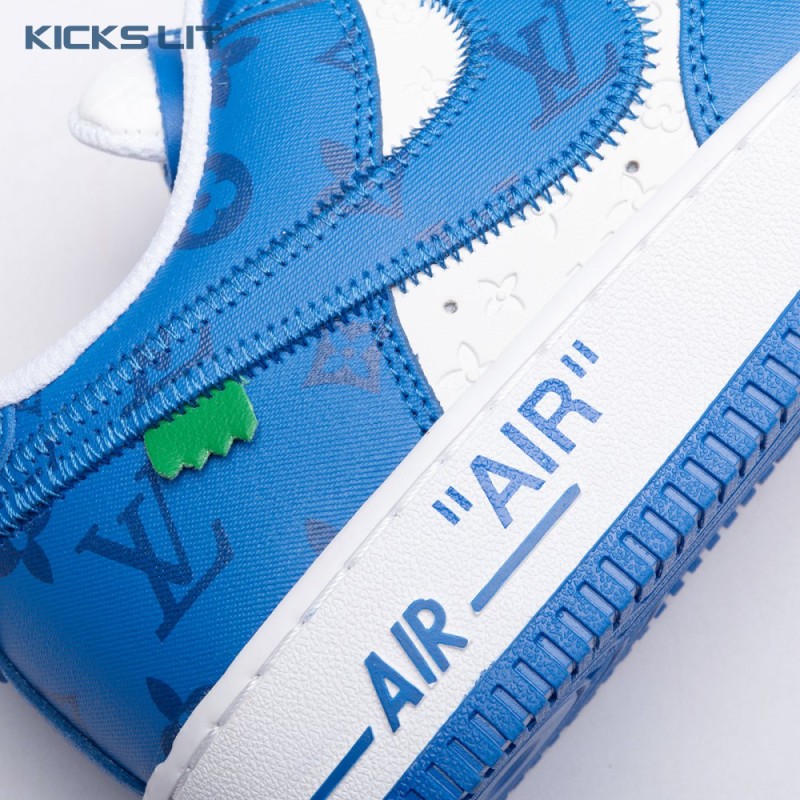 Nike Air Force 1 Low By Virgil Abloh White Royal Unisex Nike Air Force 1 Low By Virgil Abloh White Royal Unisex