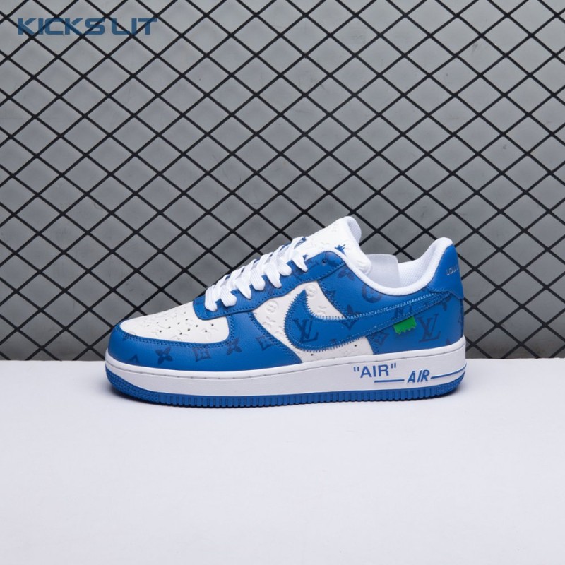 Nike Air Force 1 Low By Virgil Abloh White Royal Unisex Nike Air Force 1 Low By Virgil Abloh White Royal Unisex