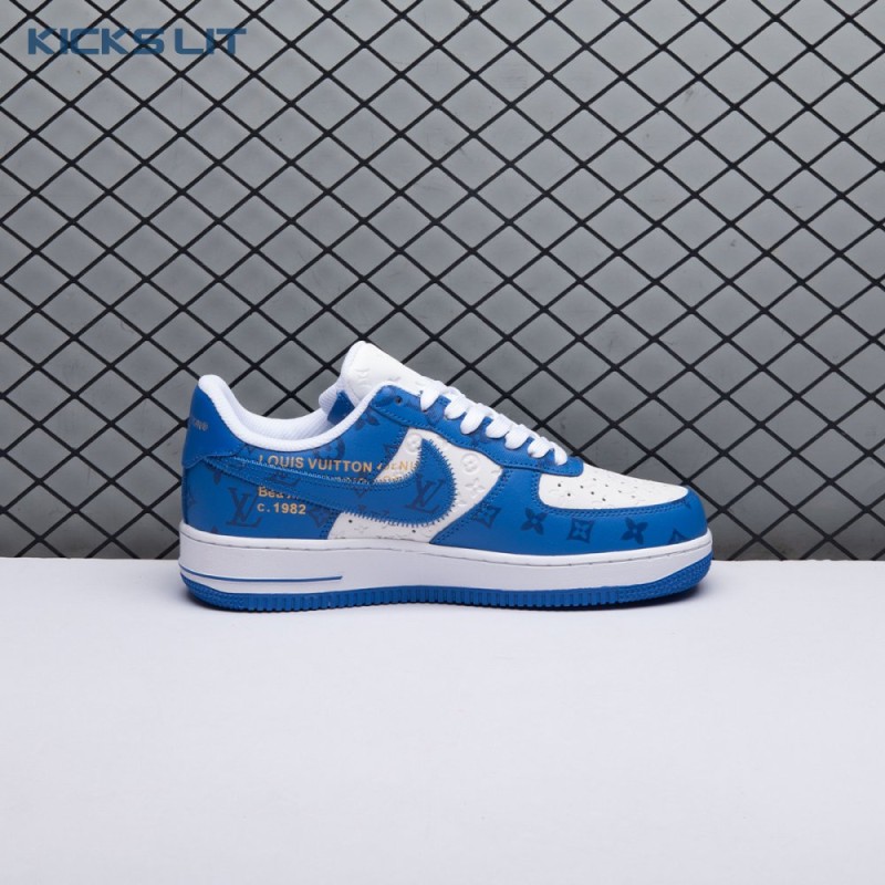 Nike Air Force 1 Low By Virgil Abloh White Royal Unisex Nike Air Force 1 Low By Virgil Abloh White Royal Unisex