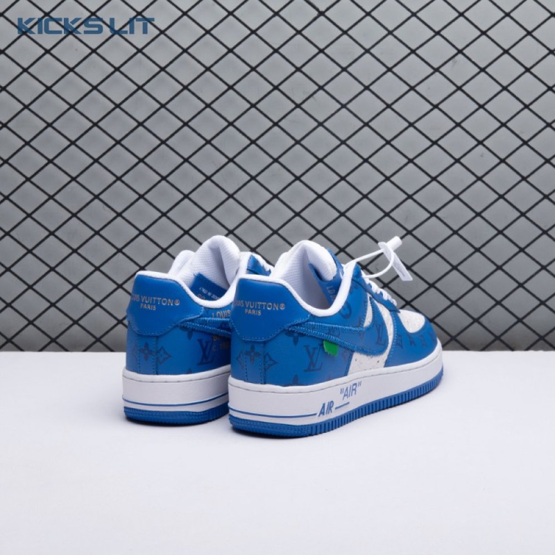 Nike Air Force 1 Low By Virgil Abloh White Royal Unisex Nike Air Force 1 Low By Virgil Abloh White Royal Unisex