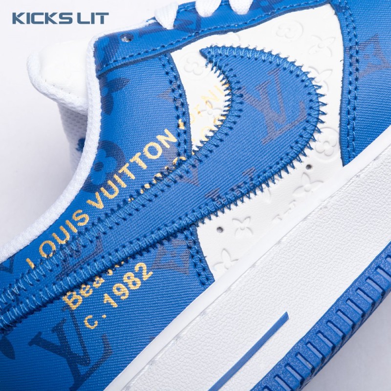 Nike Air Force 1 Low By Virgil Abloh White Royal Unisex Nike Air Force 1 Low By Virgil Abloh White Royal Unisex