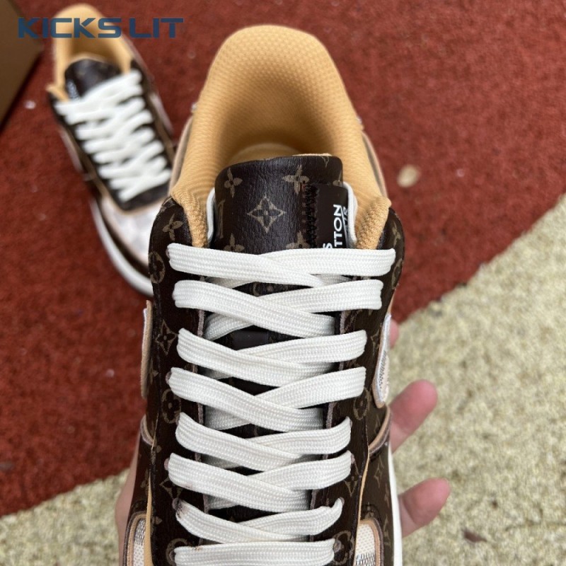 Nike Air Force 1 Low Monogram Brown Damier Azur Unisex Nike Air Force 1 Low Monogram Brown Damier Azur Unisex