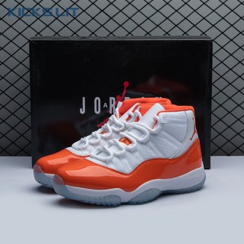Air Jordan 11 Retro High 72-10 White Orange Men's