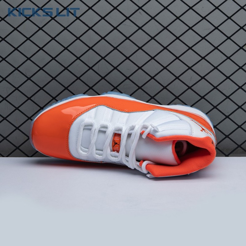 Air Jordan 11 Retro High 72-10 White Orange Men's