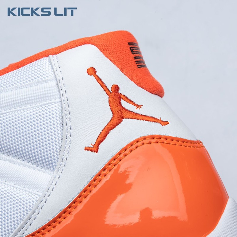 Air Jordan 11 Retro High 72-10 White Orange Men's
