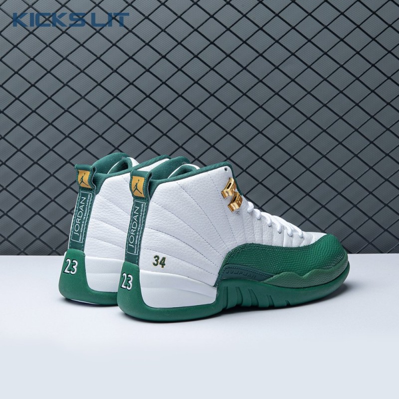 Air Jordan 12 White Green Men's