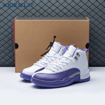 Air Jordan 12 White Purple Men's