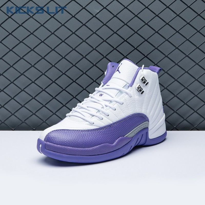 Air Jordan 12 White Purple Men's