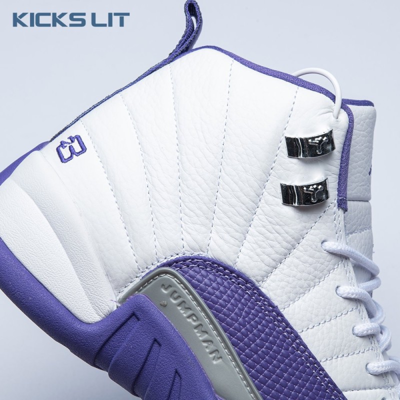 Air Jordan 12 White Purple Men's