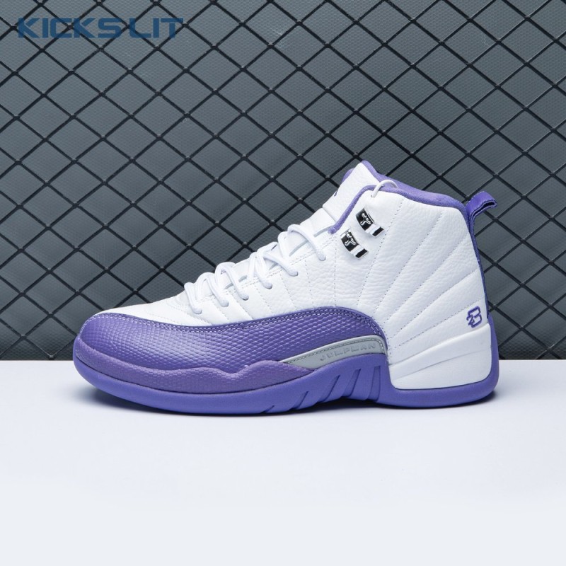Air Jordan 12 White Purple Men's