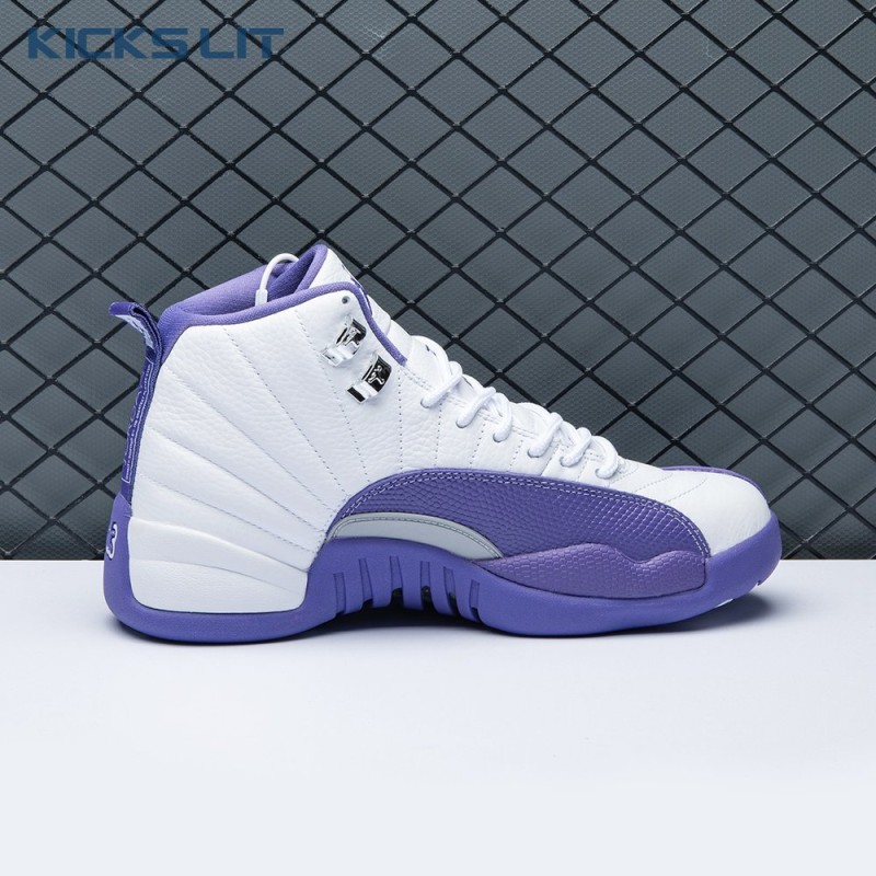 Air Jordan 12 White Purple Men's