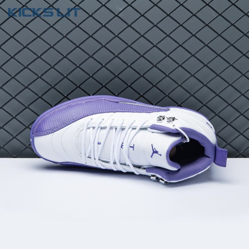 Air Jordan 12 White Purple Men's