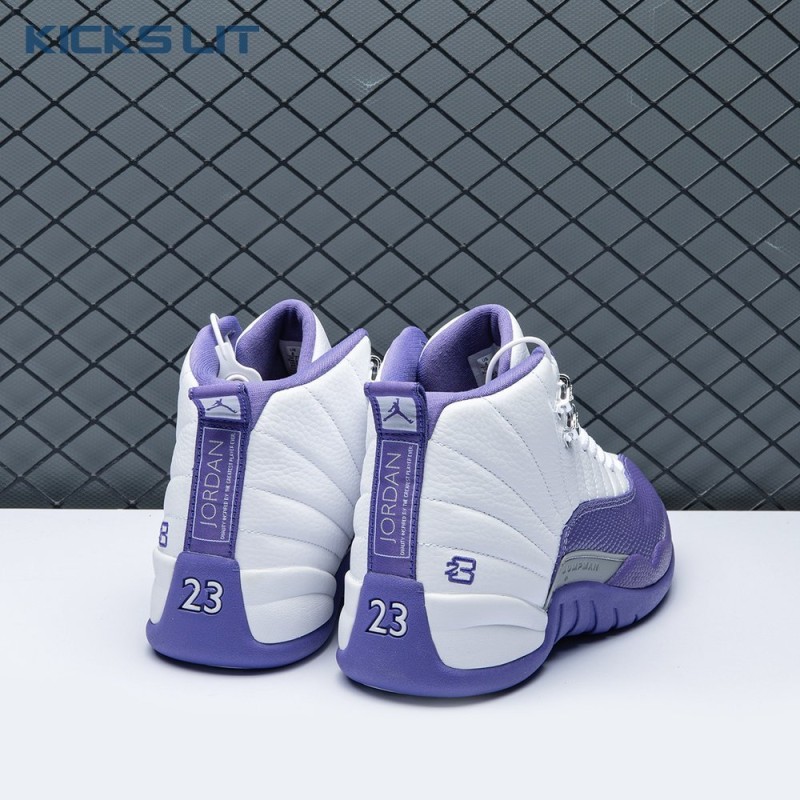 Air Jordan 12 White Purple Men's
