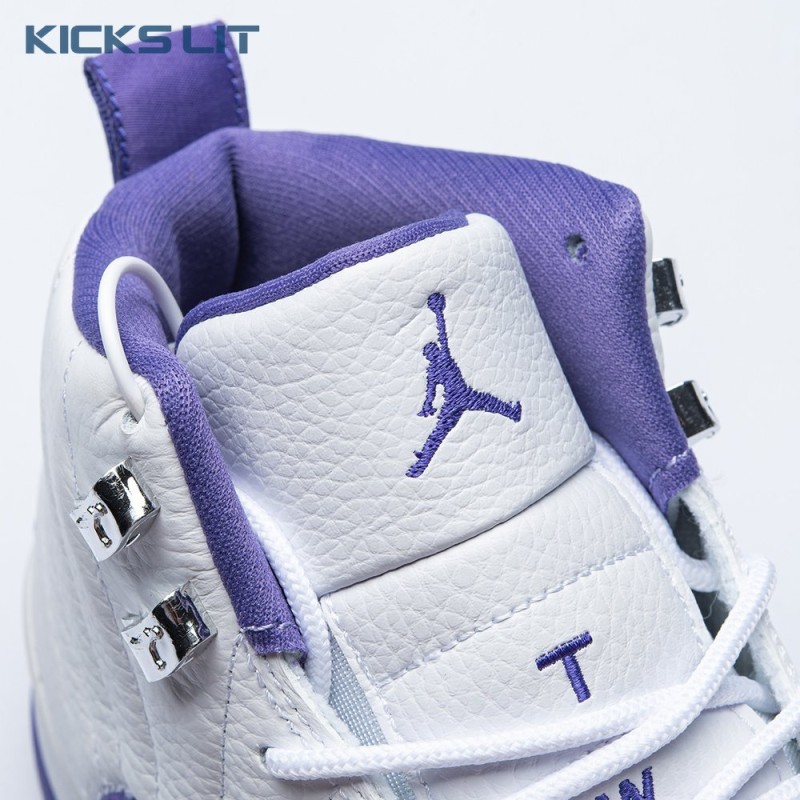 Air Jordan 12 White Purple Men's