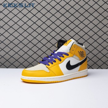 Air Jordan 1 Mid SE Lakers 852542-700 Unisex