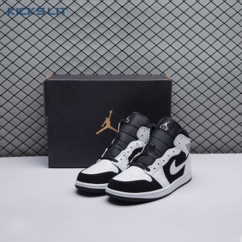 Air Jordan 1 Mid White Black Unisex