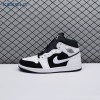 Air Jordan 1 Mid White Black Unisex