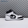 Air Jordan 1 Mid White Black Unisex