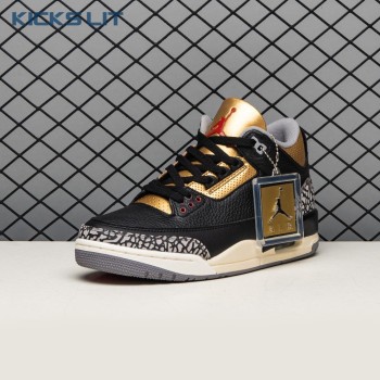 Air Jordan 3 Black Gold Men's Air Jordan 3 Black Gold Men's