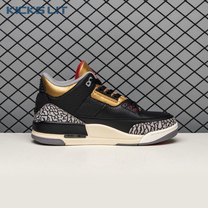 Air Jordan 3 Black Gold Men's Air Jordan 3 Black Gold Men's