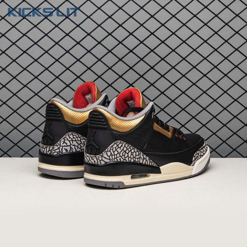 Air Jordan 3 Black Gold Men's Air Jordan 3 Black Gold Men's