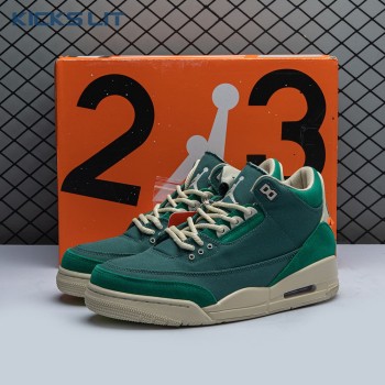 Air Jordan 3 Retro Bicoastal Black Malachite Fossil FZ7974-300 Unisex